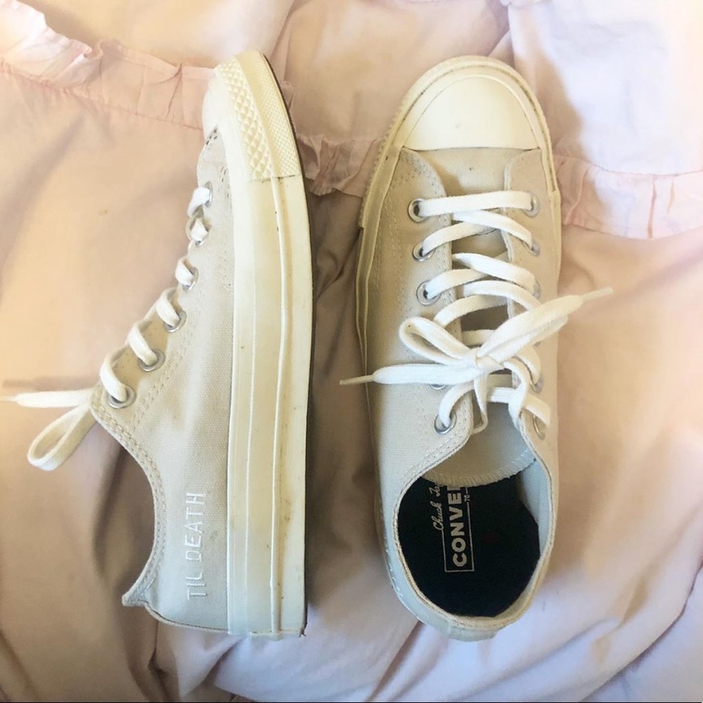 “TIL DEATH” TAN CONVERSE